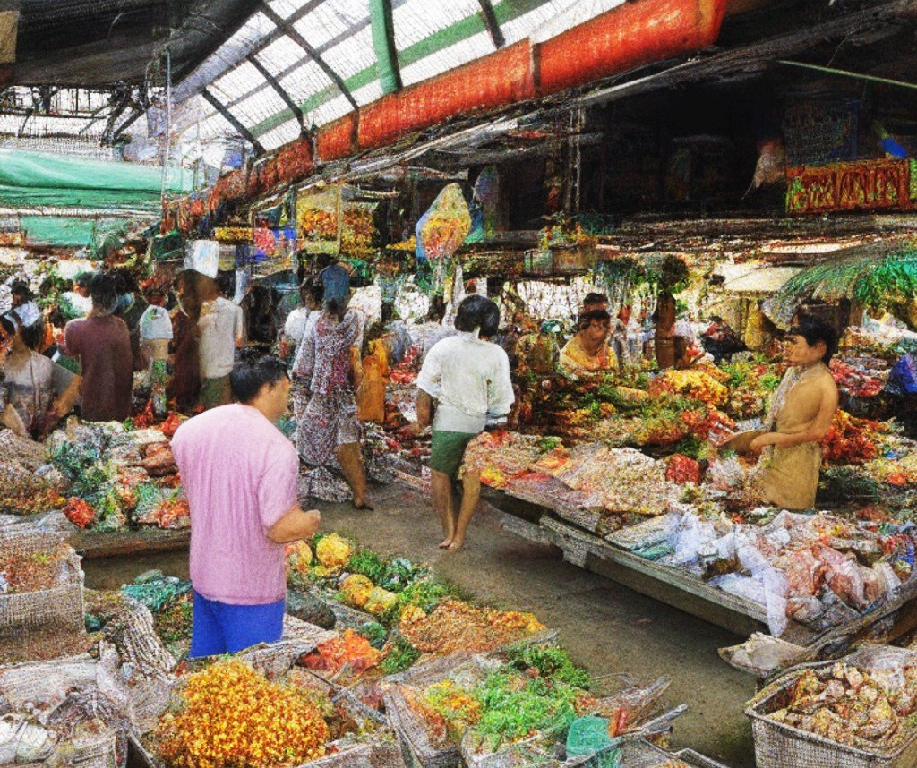 Shopping At Khlong San Market, Bangkok